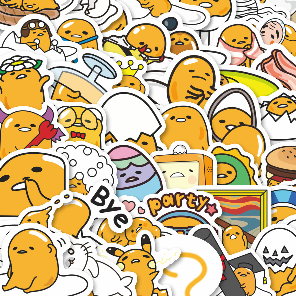 

Stiker Cutting Pack Stiker Kartun Gudetama Stiker Isi 100Pcs Series Aesthetic Lucu Keren Untuk Koper Bahan Vynil