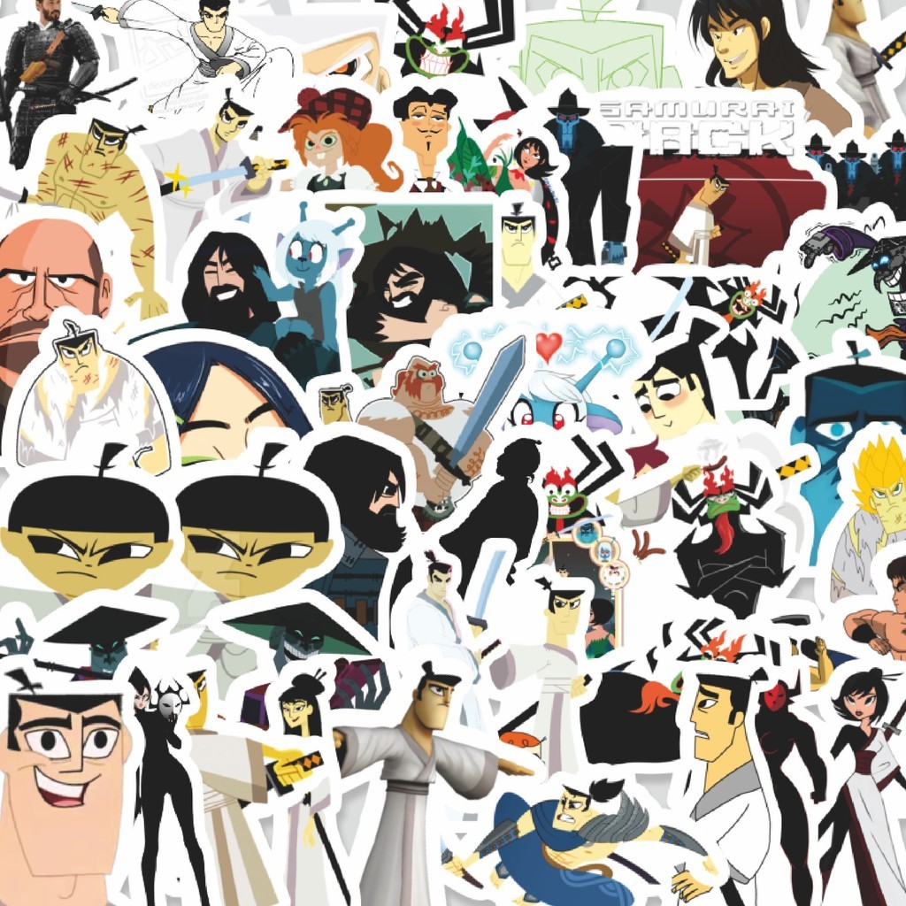 

Stiker Cutting Pack Sticker Kartun Samurai Jack Sticker Isi 100Pcs Series Aesthetic Lucu Keren Untuk Koper Bahan Vynil