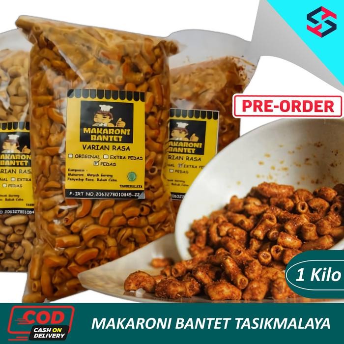 

MAKARONI BANTET Tasikmalaya 1 Kilo Camilan Pedas - 1 KILO ORIGINAL PROMO !
