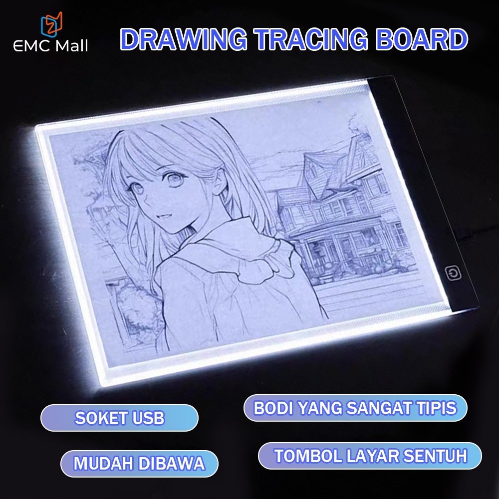 

Tracing Board A5 A4 Tracing Board LED Drawing Stensil Board Papan Jiplak Gambar LED