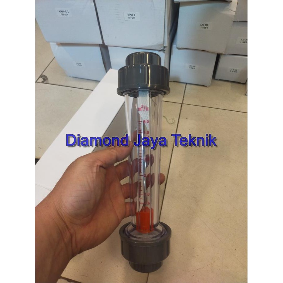Flow Meter Rotameter 0,6 sd 6 m3 meter kubik /  Rotameter 1" Inch / Rotameter LZS32 Plastic Tube 1" 