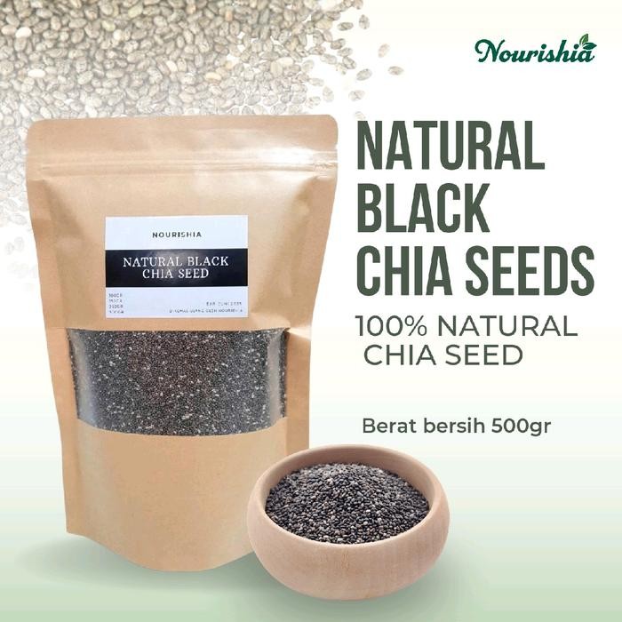 

Natural black chia seeds 500gr / Biji Chia Hitam - Natural 500gr