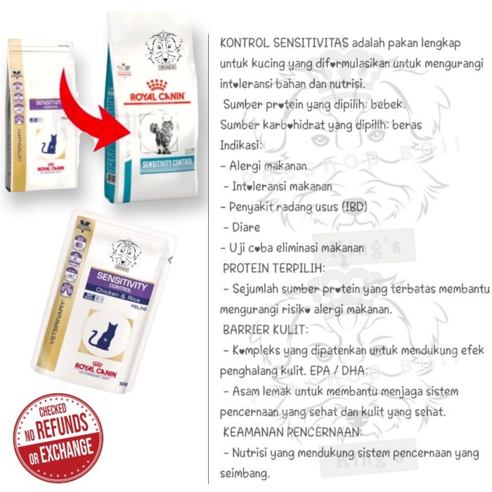 

Royal Canin - Makanan Kucing - Vet Royal Canin Sensitivity Control Cat 1.5kg