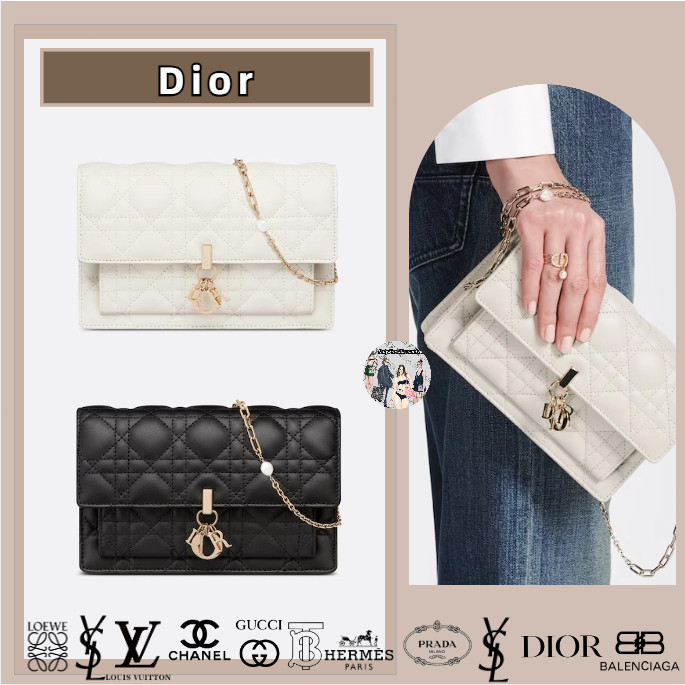 2024 gaya baru / DIOR / MISS DIOR / / Tas selempang / rantai yang dapat dilepas / tas bahu miring ga