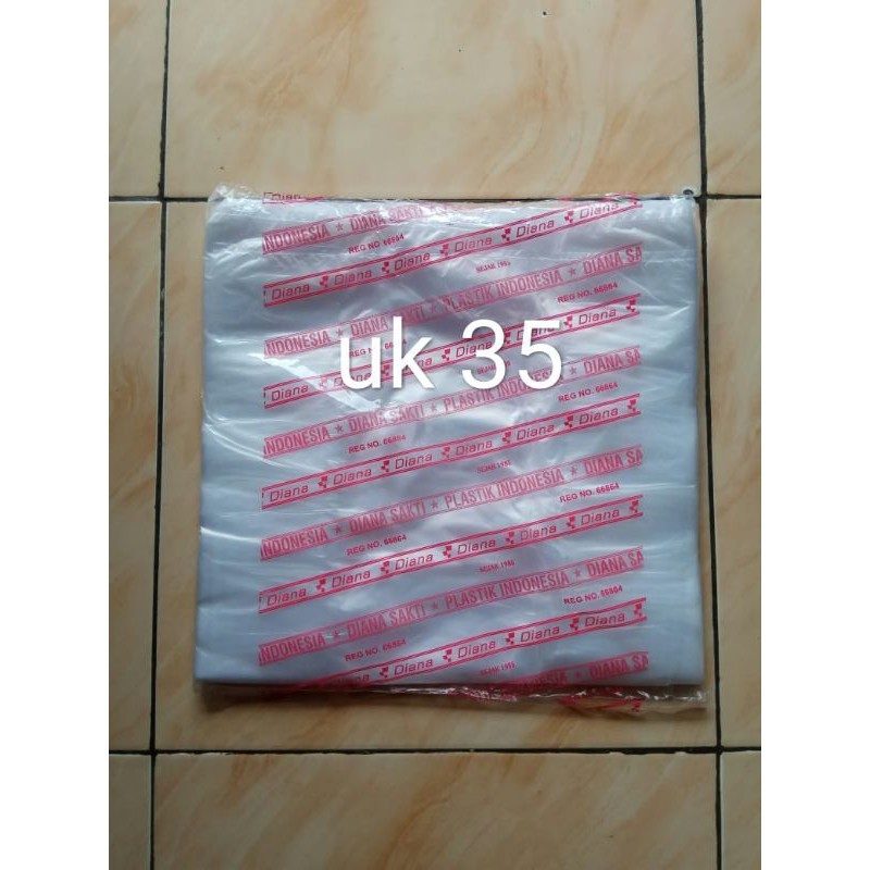 kantong kresek bening uk 35 Plastik bening