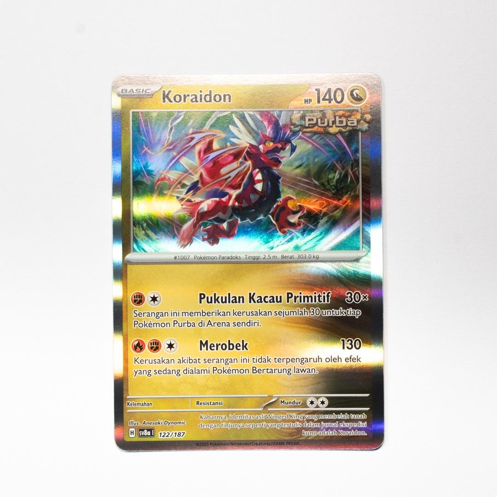 Koraidon 122/187 Holo SV8a Festival Terastal EX Kartu Pokemon TCG Original Indonesia