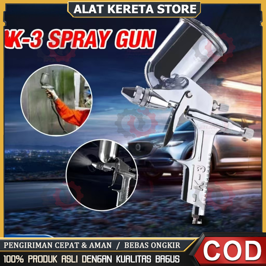 Spray Gun Auarita Gravity K3 Nozzle 0.5mm Semprotan Cat Airbrush