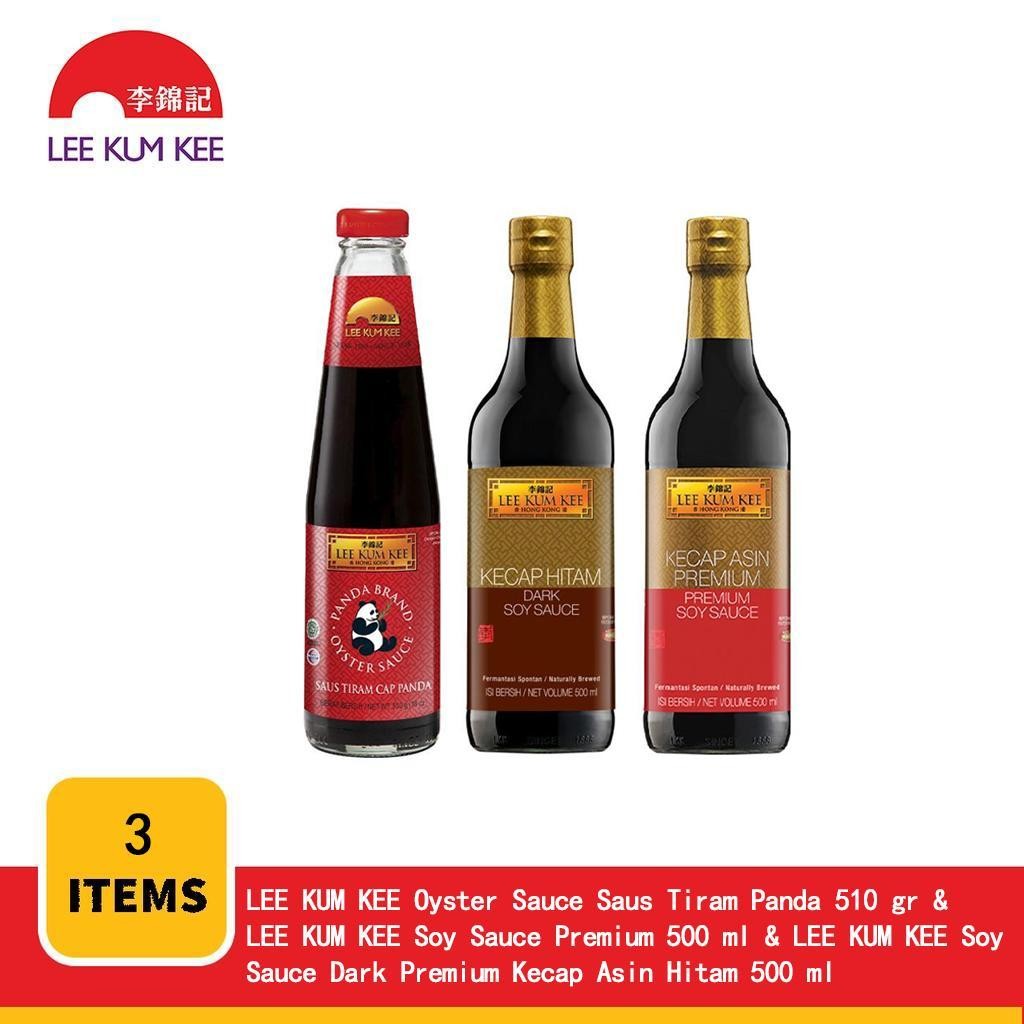 

LEE KUM KEE Saus Tiram Cap Panda 510gr + LEE KUM KEE Kecap Asin Premium 500ml + LEE KUM KEE Kecap Asin Premium Hitam 500ml