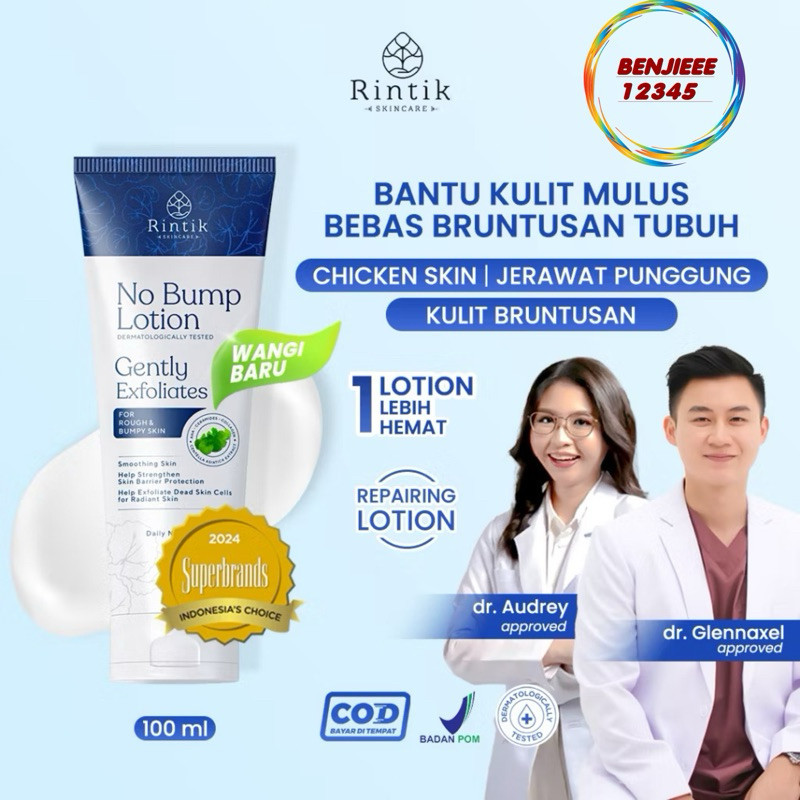 Lotion Rintik No Bump LOTION 100ml Tubuh Kulit Bruntusan Jerawat Punggung Chicken Skin RINTIK Rintik