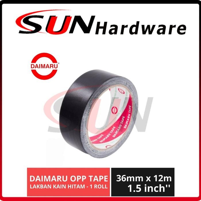 

[BERGARANSI] Harga Promo Lakban Kain Cloth Hitam 1.5 2 Inch Daimaru Clothing Tape Jilid Buku - 1.5 inch Berkualitas Paling Dicari