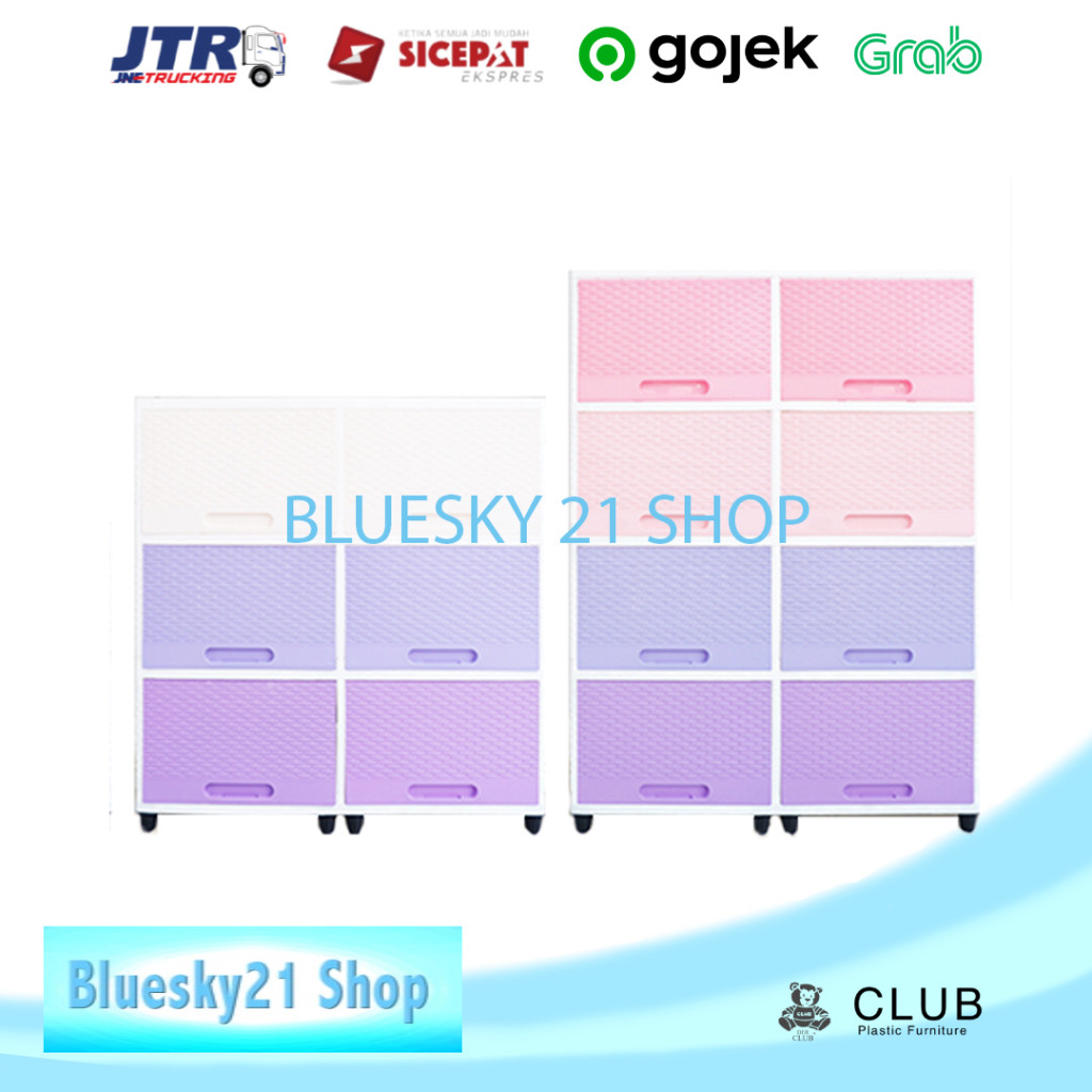 LEMARI PLASTIK JUMBO CLUB /LEMARI DOUBLE WIDE CLUB FLIP 2 SUSUN, 3 SUSUN - DWCF 2 CLUB FLIP - DWCF 3