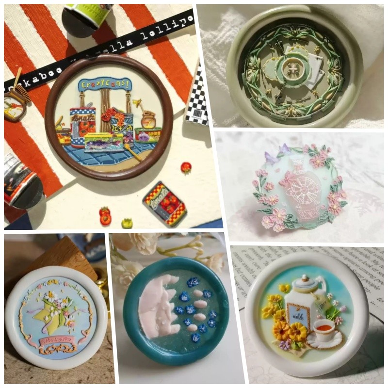 

Diy Fire Seal Creative Stamp Retro Antique Style Relief Copper Head Student Cute Hand Account Diy Invitation Seal Stamp Toy