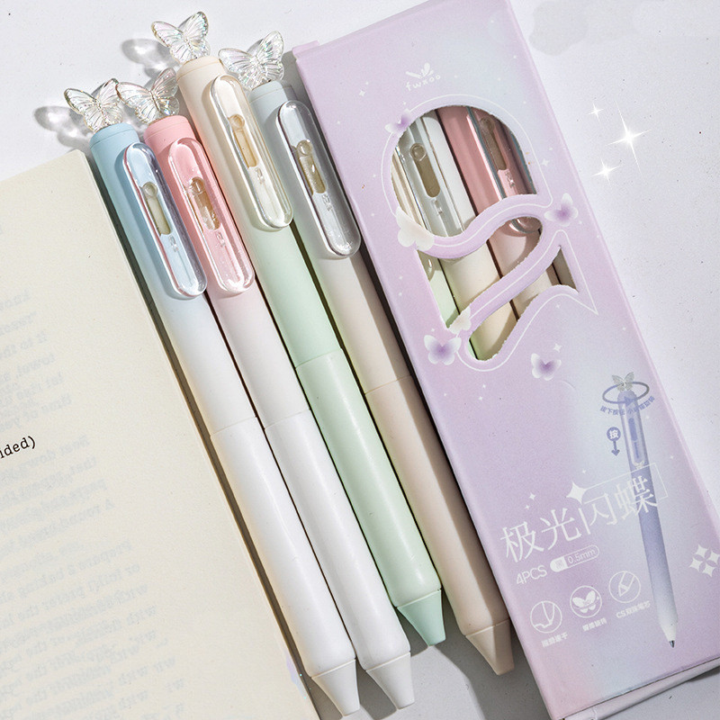 

Puplen Kupu Kupu Dreamy Butterfly Series Pen / Pena Tekan Lucu Rotating Butterfly Alat Tulis Stationery