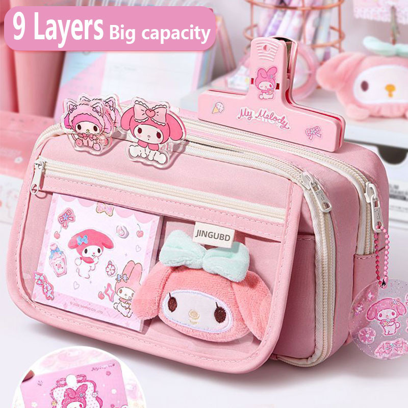

Kawaii Pencil Case DIY Set Cute Korean Stationery Supplies Pen Pouch School Desk Organizer Large Capacity Waterproof