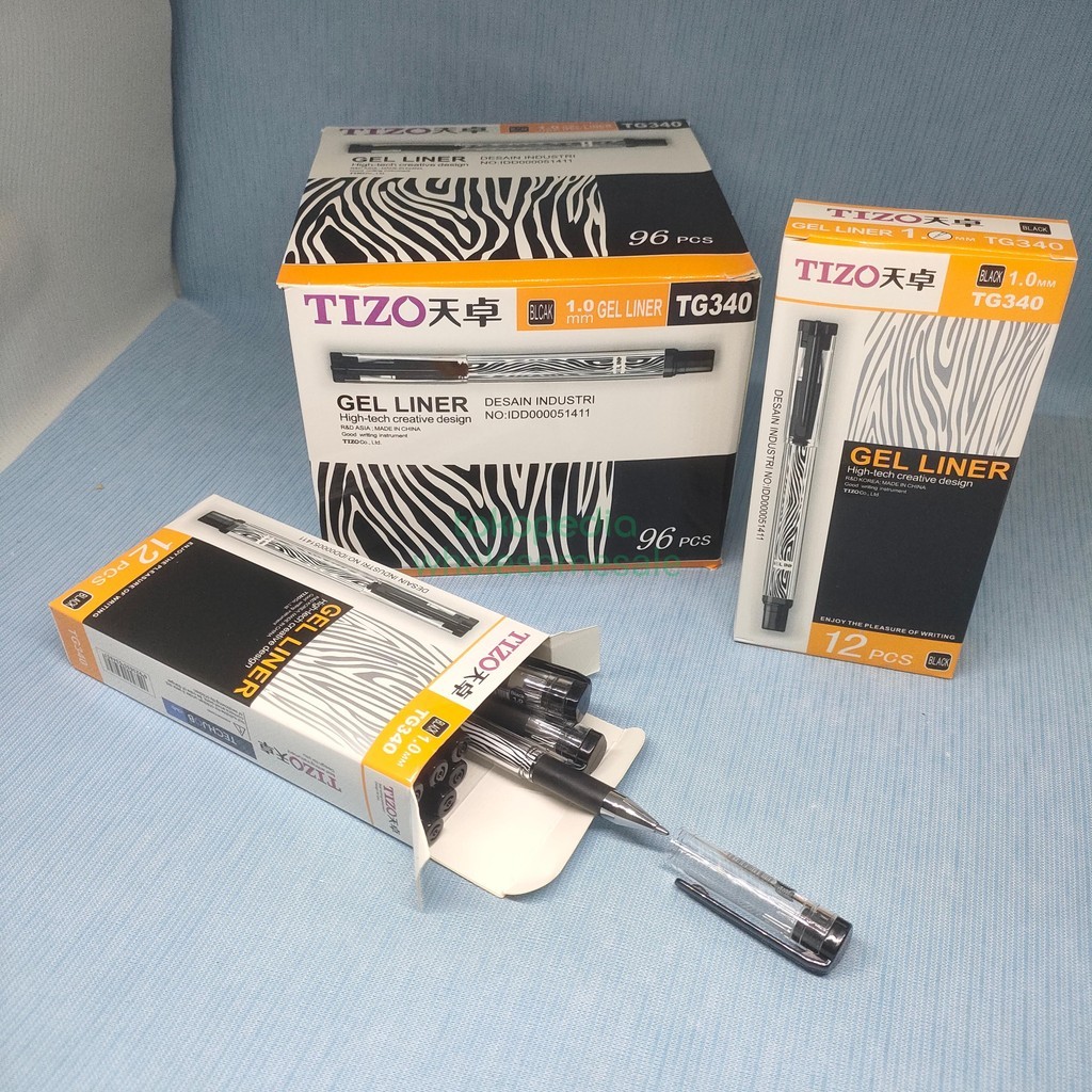 

Pulpen/ballpoint/Bolpen gel ink Tizo Zebra TG340 (hitam/biru)