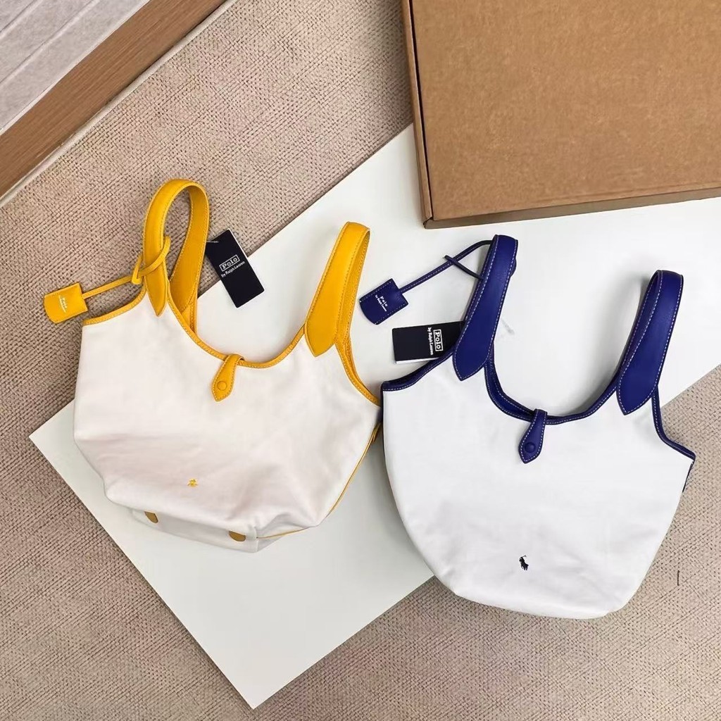 Polo Ralph Lauren 2025 Counter Latest Lady‘s Two Colors Canvas Tote Bag