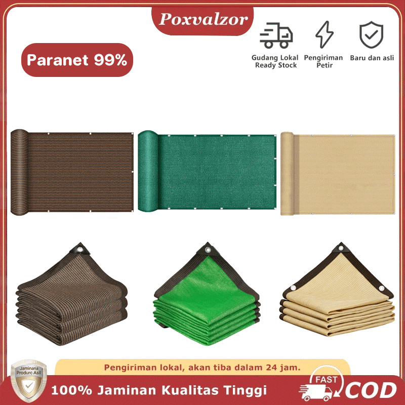 Poxvalzor Paranet 99% Anti-UV Jaring Jaring Insulasi Panas Outdoor Jaring Kebun Jaring Rumah Jaring 
