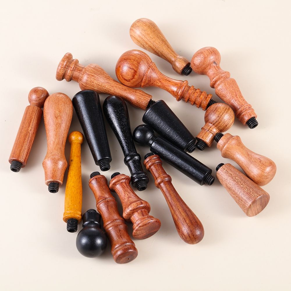 

Card Seals Stamps Printing Wood Handle Paint Seal Wax Sealing Stamp Wood Color