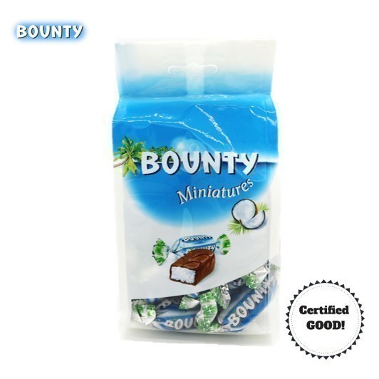 

Cokelat Bounty Miniatures 220gram isi 22pcs asal Eropa