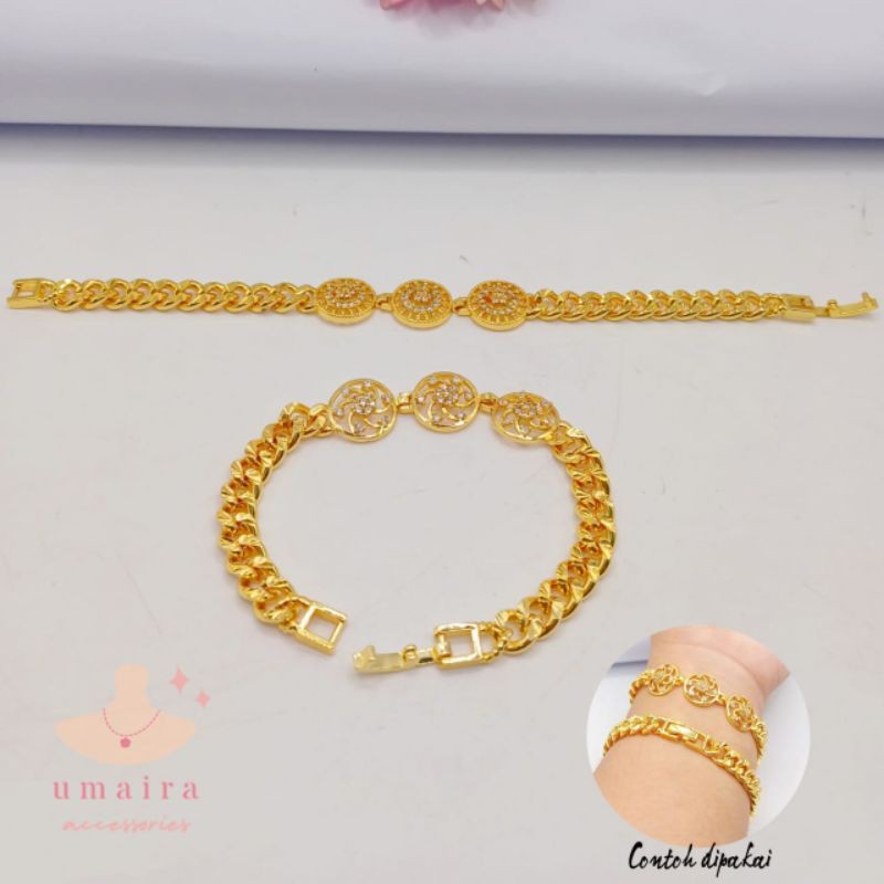 Gelang Titanium Wanita Anti Karat - Perhiasan Gelang Rantai Wanita - Gelang Rantai Wanita Titanium