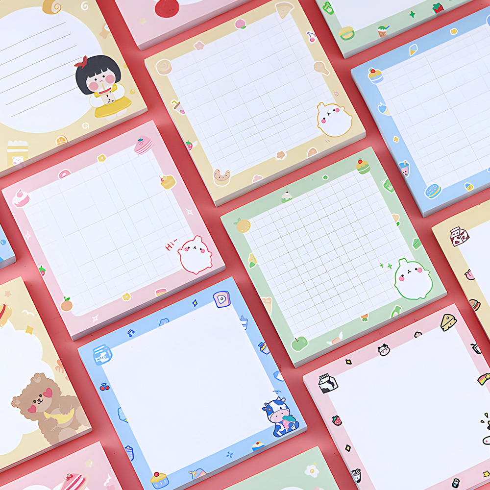 

Funny Cute Sticky Notes Kawaii Girl Bear Cow Memo Pad Post Notepad Stationery Daily Planner Shopping Check To Do List Index Tabs