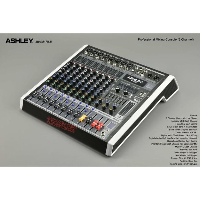 Mixer audio ashley R&B 8 original 8 channel RNB8 RNB 8