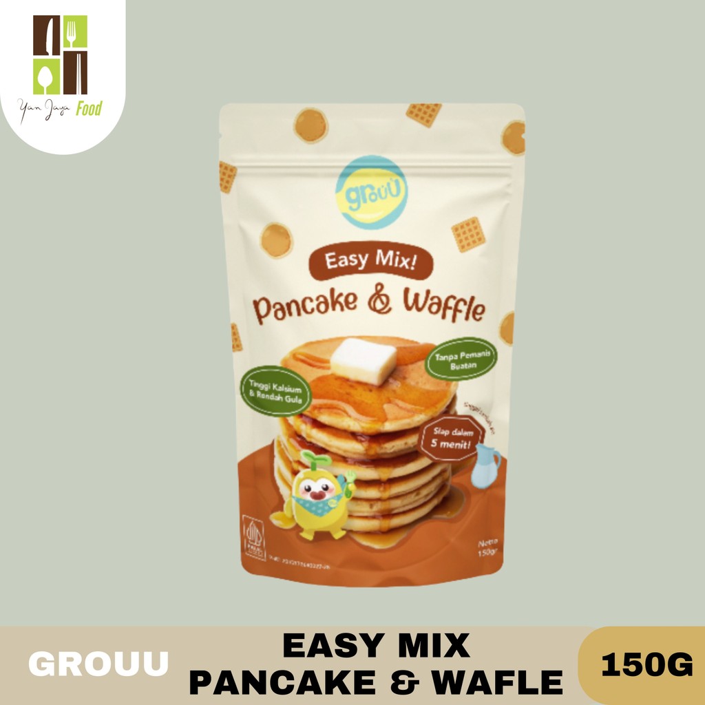 

Grouu Easy Mix Pancake & Wafle / Cemilan Anak Tanpa Pemanis Buatan 150g
