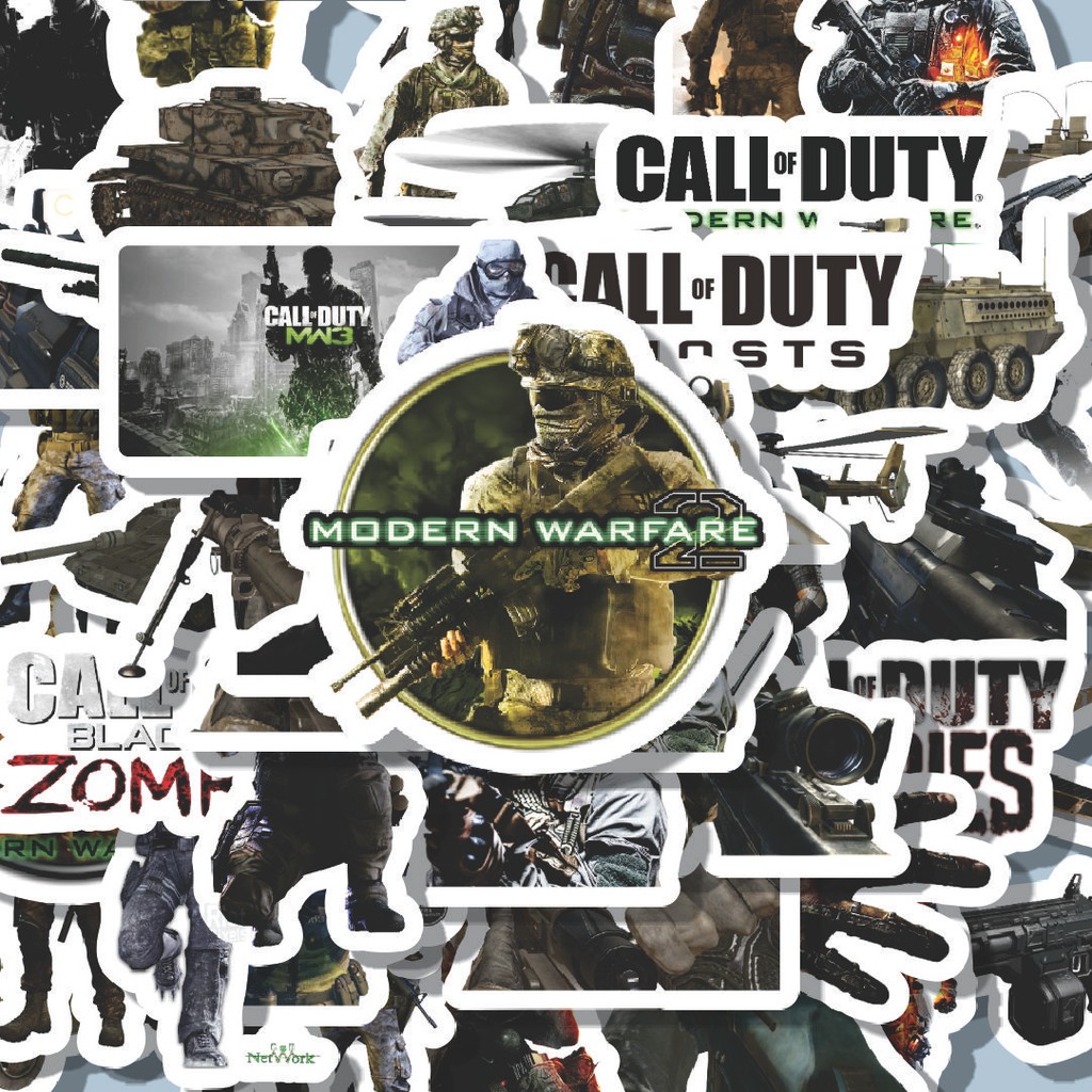 

100PCS Lucu Stiker Call Of Duty Series Game 5 Stiker Aesthetic Stiker Anti Air Stikers Berperekat Waterproof sticker decal buat Motor Helm Buku Journal Koper Casing HP Laptop Botol Minum Hadiah anak