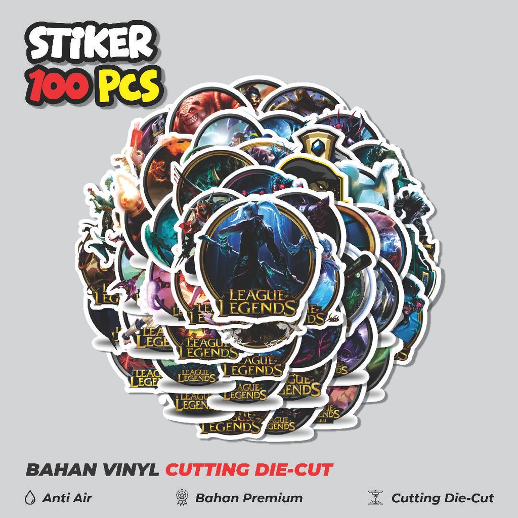 

Terbaru! 50 pcs Stiker League Of Legends Badge 1 Dekorasi Lucu Kreatif untuk Notebook, Skateboard, HP