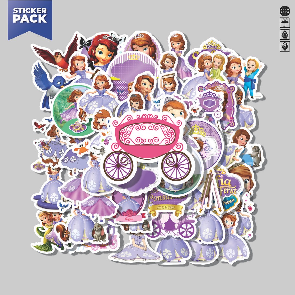 

[100PCS]Stiker Pack Stiker Kartun Princess Sofia The First Aesthetic Vinyl Anti Air Dekorasi Sticker Laptop Buku Journal Koper Helm Casing HP Gitar Helm Skateboard