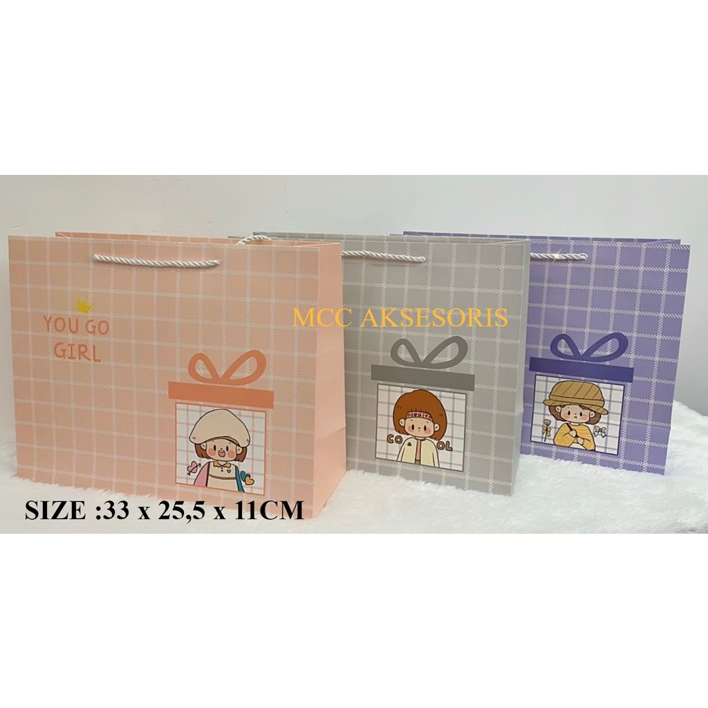

KBA bag paper bag gift bag jumbo goodie bag tas kado tas kertas super jumbo xl tas hampers sij 33x25.5x11cm