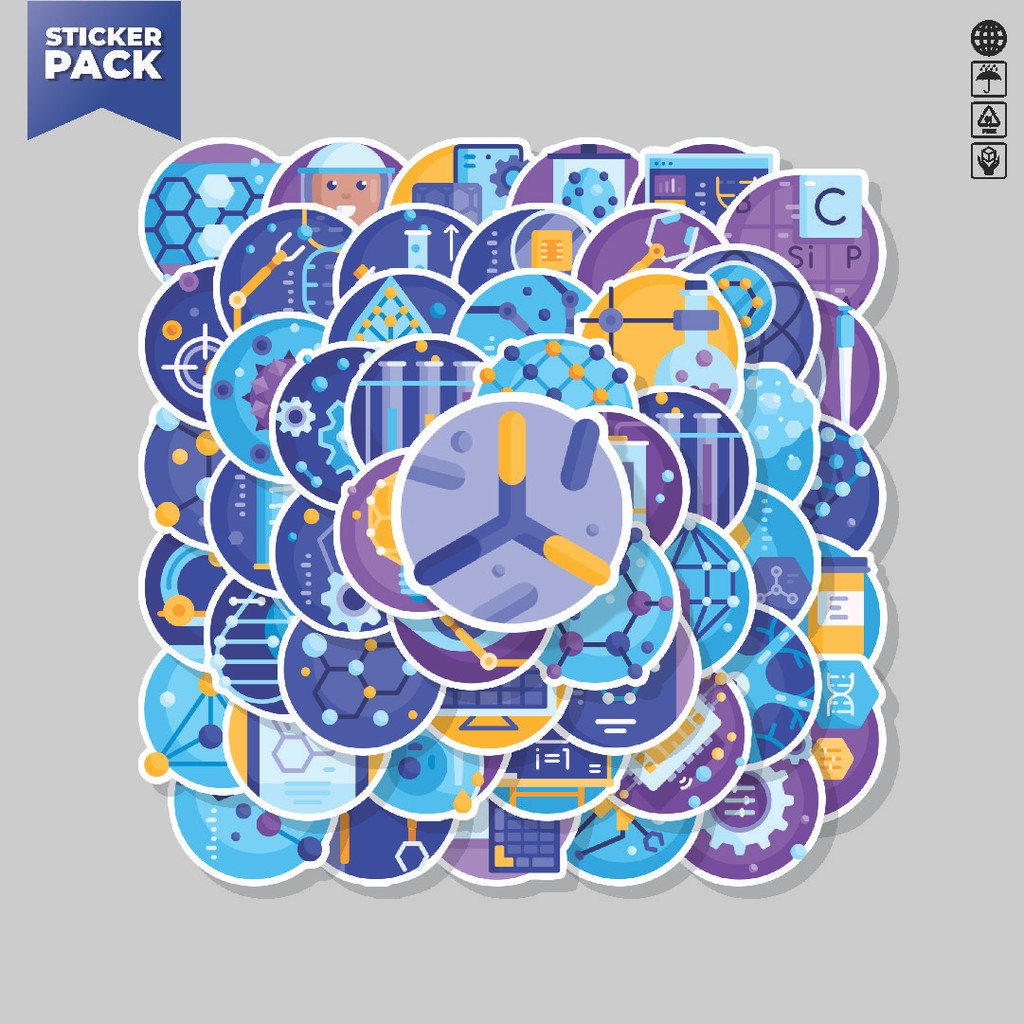 

[100PCS]Stiker Pack Stiker Nano Technology [Stiker Teknologi Nano] Aesthetic Vinyl Anti Air Dekorasi Sticker Laptop Buku Journal Koper Helm Casing HP Gitar Helm Skateboard