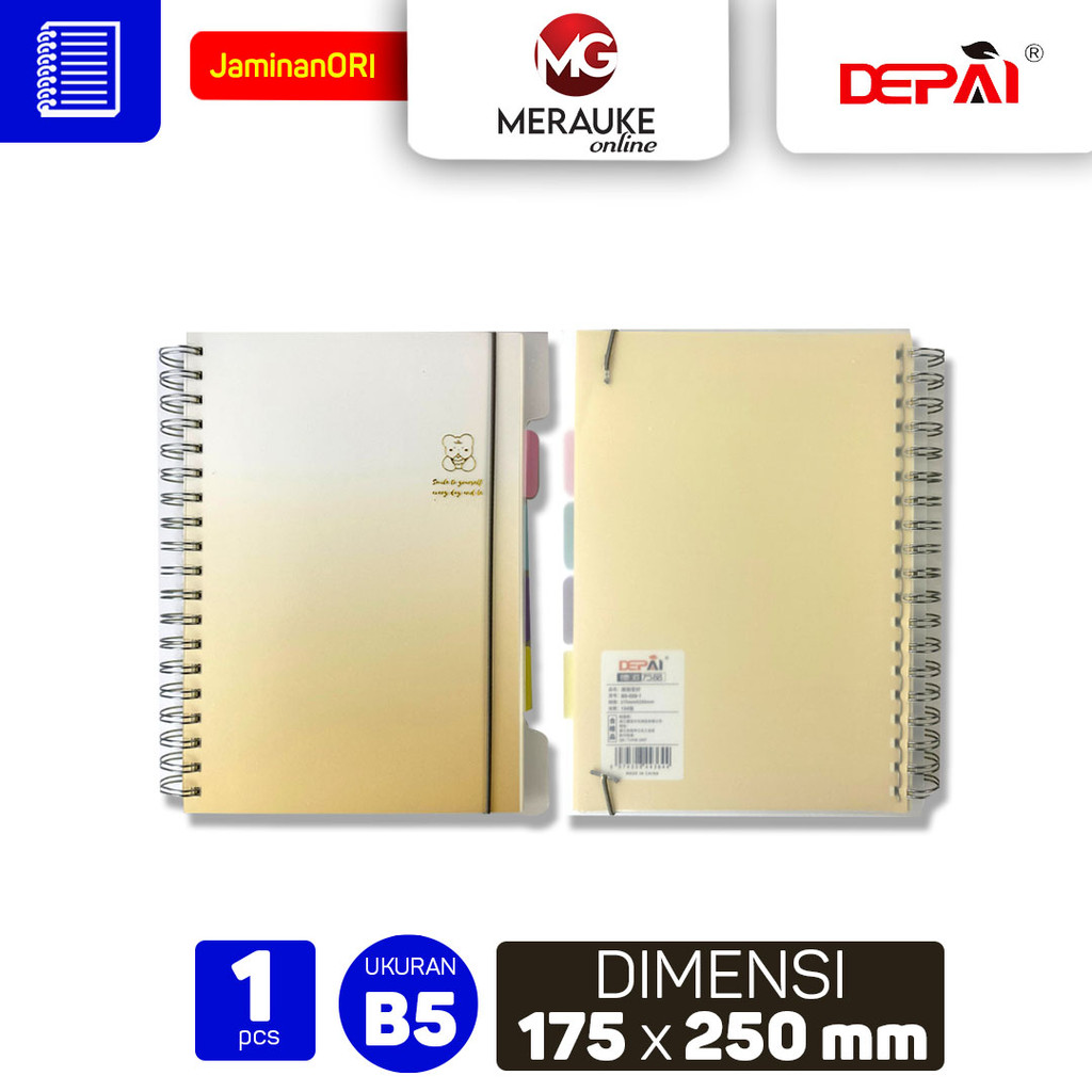 

DEPAI Binder Notebook B5 029 1-3 - cover transparan