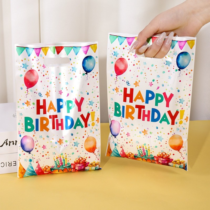 

10/20/50pcs Birthday Party Candy Gift Bags Birthday Balloons Hand Bags Happy Birthday Party Decorations Kids Adults Favors Gifts