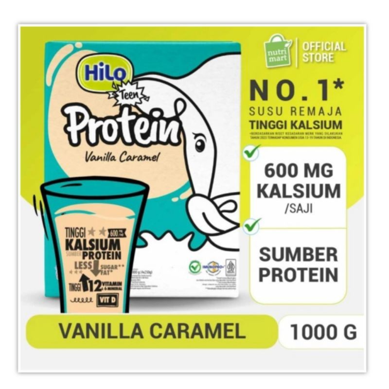 

Hilo Teen Vanilla Caramel 1000 gr 1 kg Susu Remaja Tinggi Kalsium