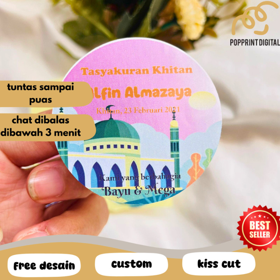 

PpD 12-15 Sticker Syukuran Khitanan Anak Sticker Bento Tasyakur Walimatul Khitan Anak souvenir