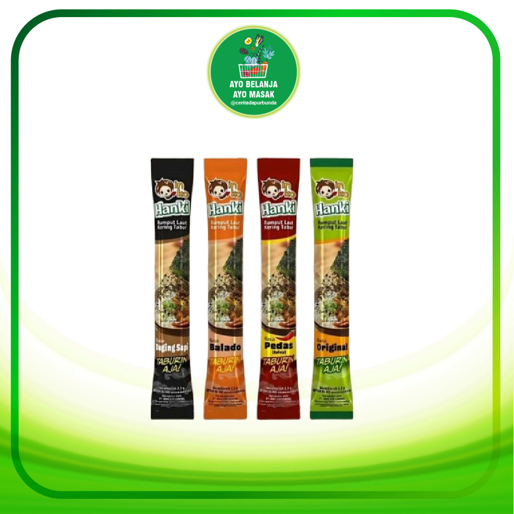 

Nori Tabur Rasa merk HANKI (original dan daging sapi)