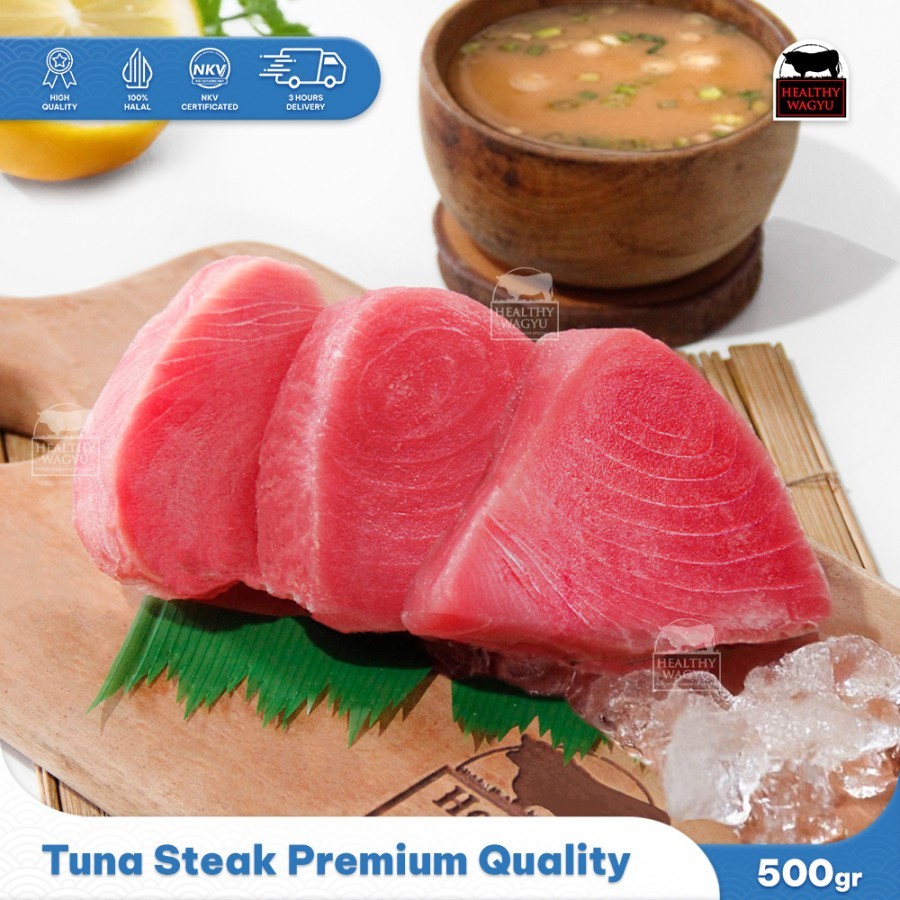 

Ikan Tuna Fillet Steak Frozen Fish Premium 500gr Healthy Wagyu