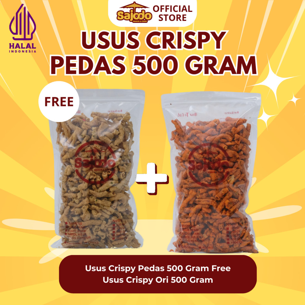 

BUY 1 GET 1 Usus Pedas 500 gr + Usus Ori 500 gr