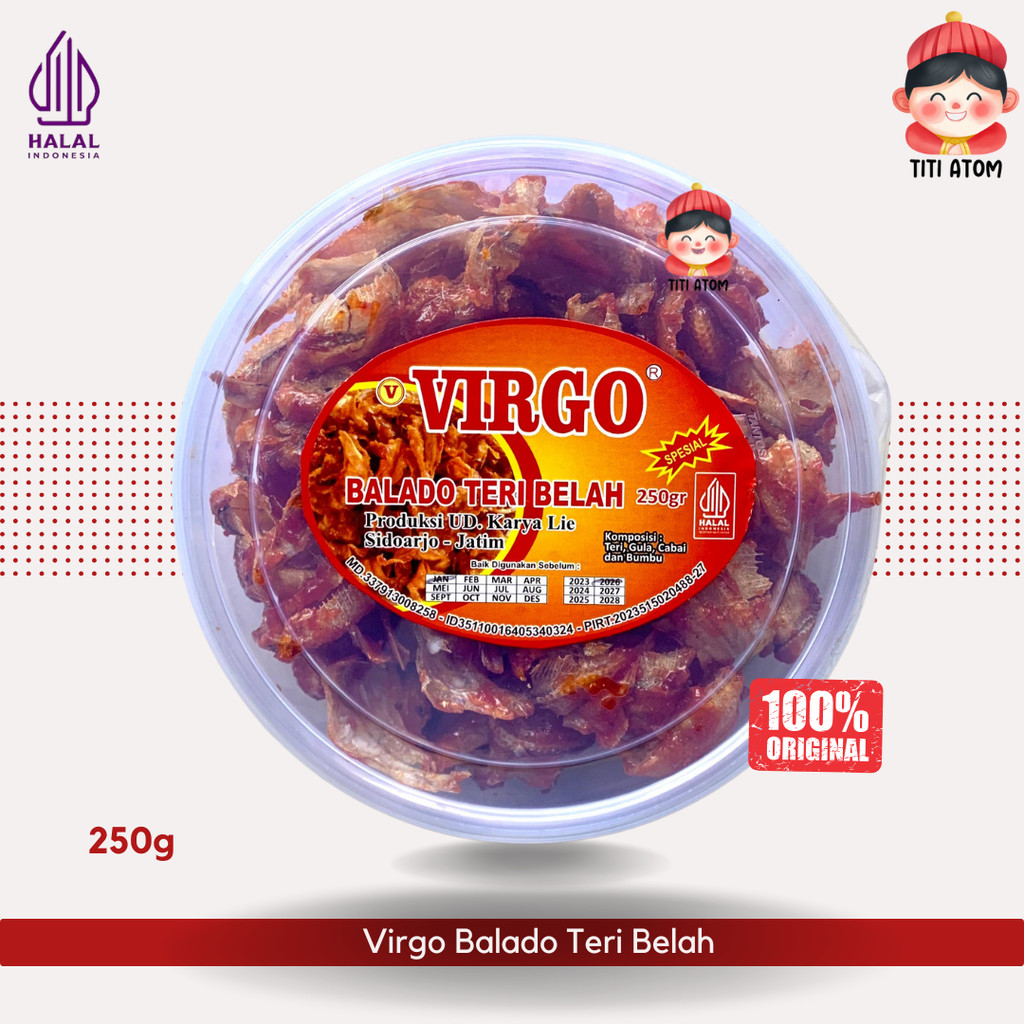 

Virgo Balado Ikan Teri Kacang Medan Toples 250g