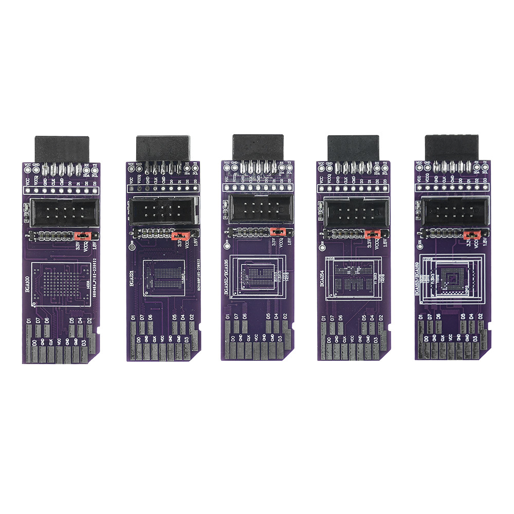 BGA100 BGA254 BGA162/BGA186 BGA153 + ISP Cable Simple Reading Writing Board SD-EMMC RT809H-ISP Detac