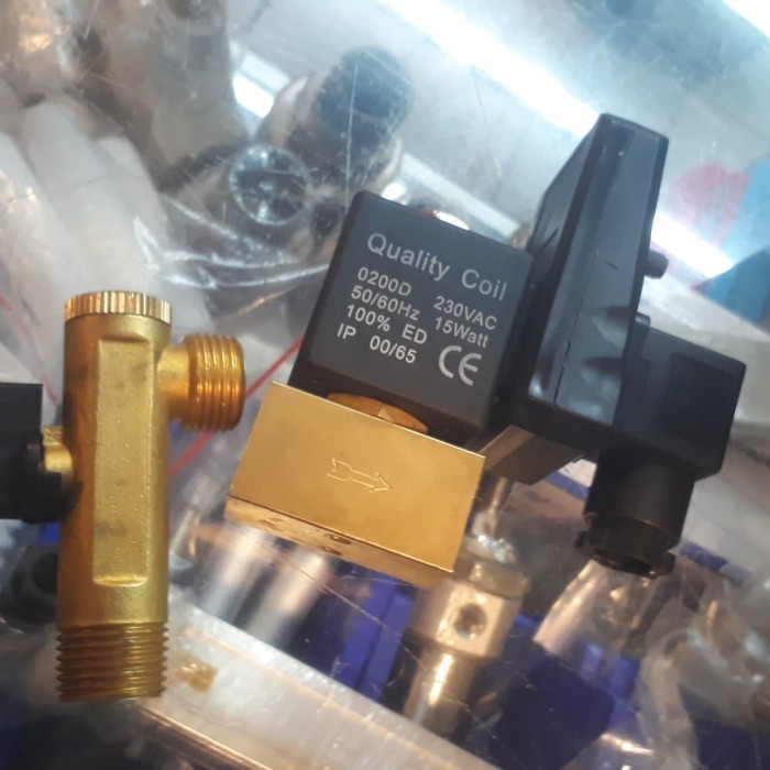 

SOLENOID AUTO DRAIN VALVE WITH TIMER NEW 220VAC