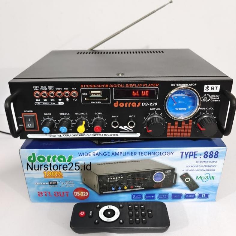 SERBA COD NEW TERBARU Power Amplifier Subwoofer Dorras DS-299 Amplifier Bluetooth Stereo Karaoke amp