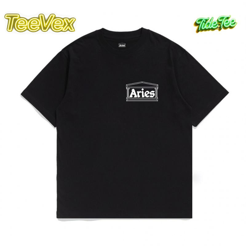Kaos bermotif DTF Aries Arise Tshirt Temple Black Premium Katun 24s Unisex Tee Layer Oversize