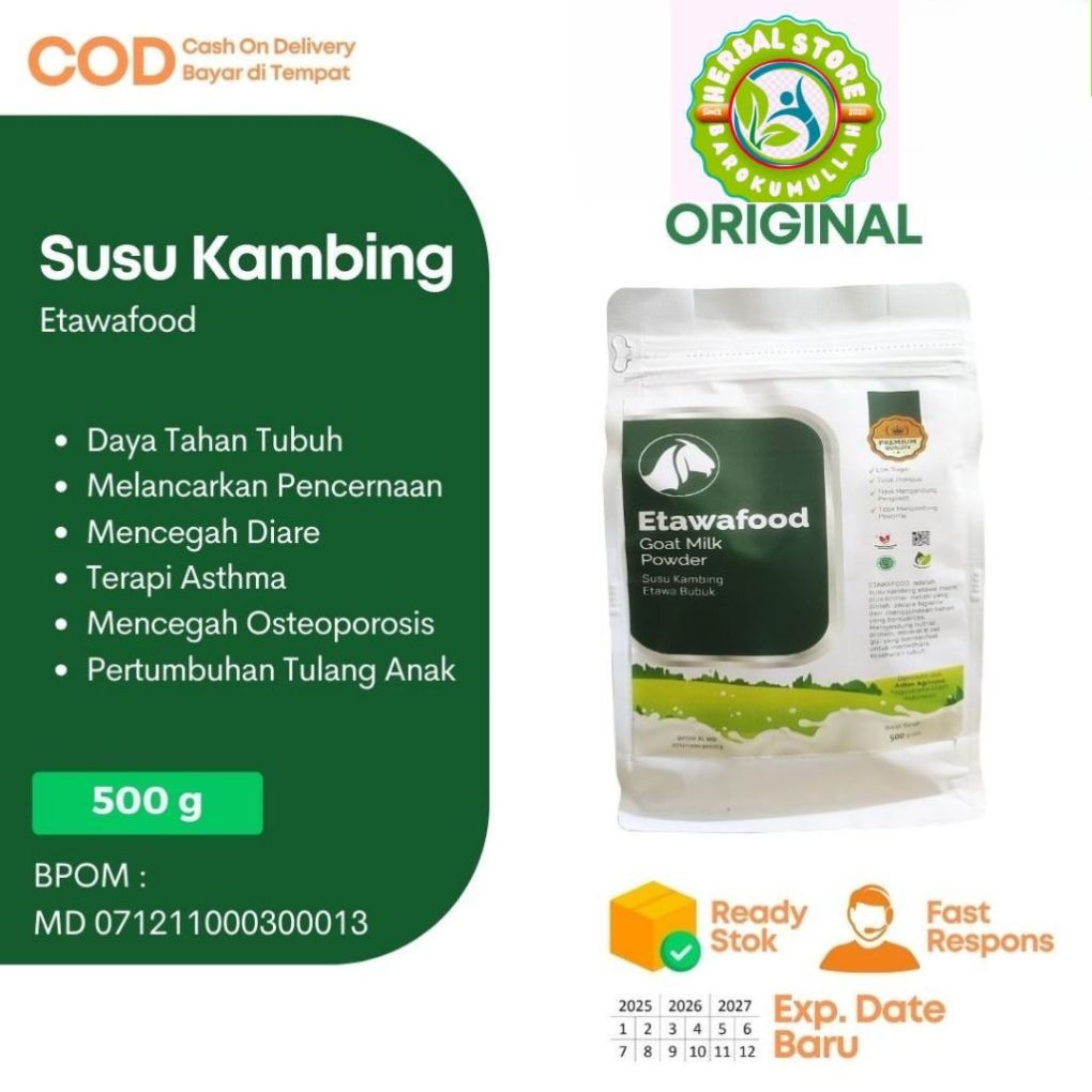 

Susu Kambing Etawa Bubuk Etawafood 500 gr kualitas Original Premium