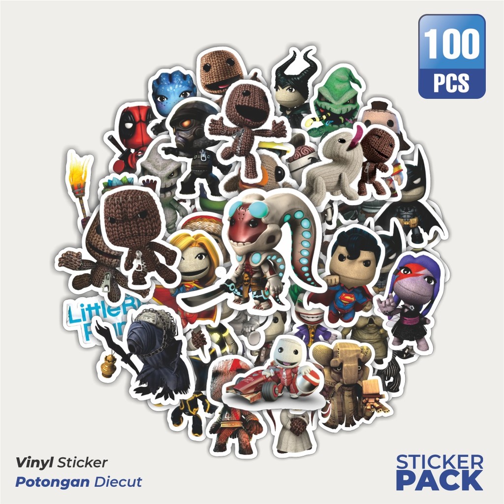 

Super Hemat! 100 PCS Game Series Litte Big Panet Character Mix 1 Dekorasi Lucu Kreatif untuk Notebook, Skateboard, HP