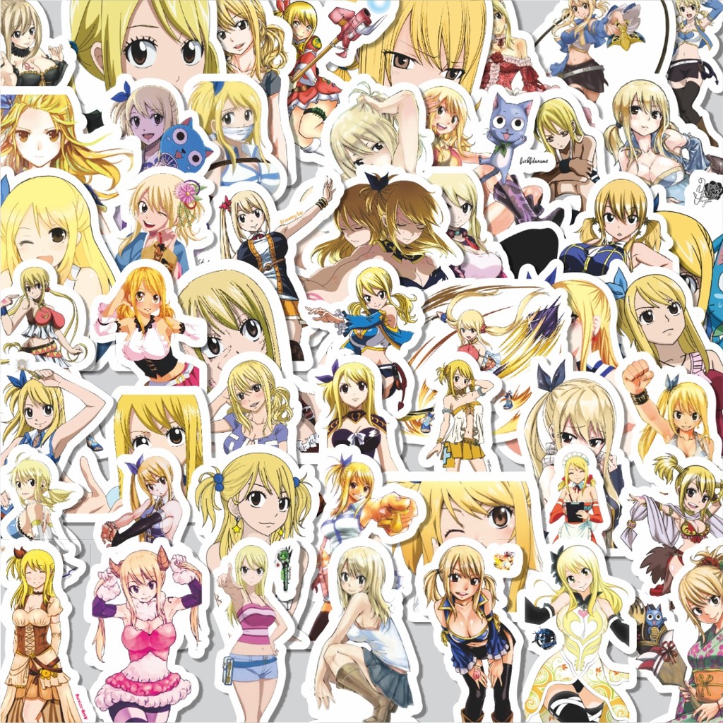 

Stiker Cutting Pack Stiker Anime Series Fairy Tail Character Lucy Heartfilia Isi 100Pcs Series Aesthetic Lucu Keren Untuk Koper Bahan Vynil