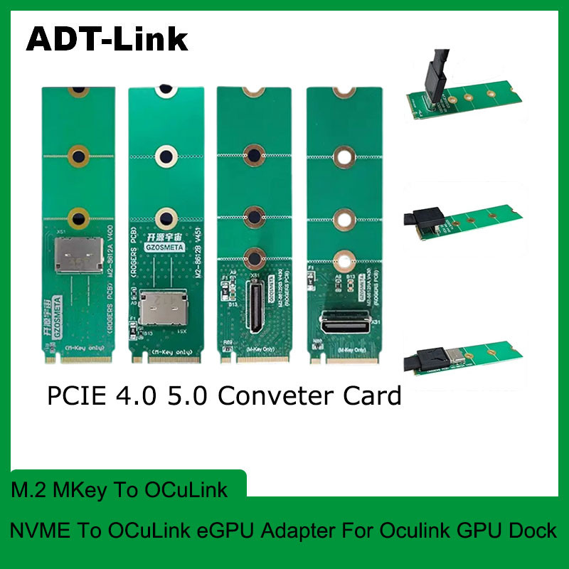 Oculink Graphics dock M.2 to PCIe x4 SSD Adapter 64Gbps M-Key Expansion Card egpu dock gpu support  