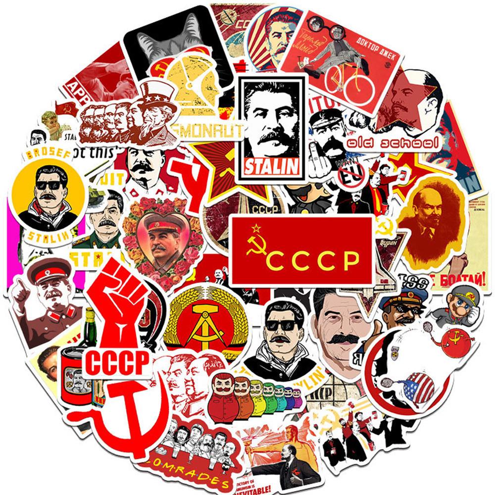 

10/30/50PCS Stalin World War II CCCP Sticker Graffiti DIY Scrapbook Guitar Refrigerator iPad Laptop Waterproof Sticker Wholesale