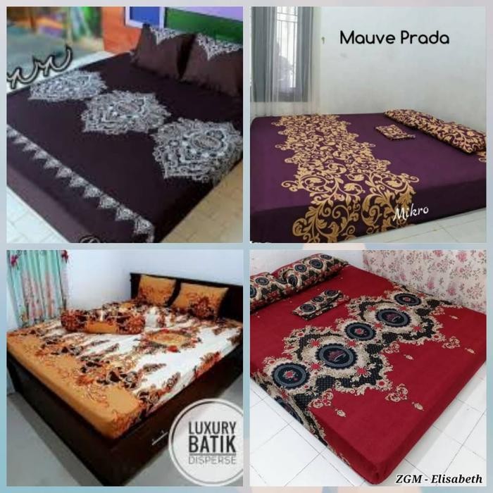 New Sprei Home Made Ukuran No 1 Motif Batik Bahan Mikro - COKLAT TUA